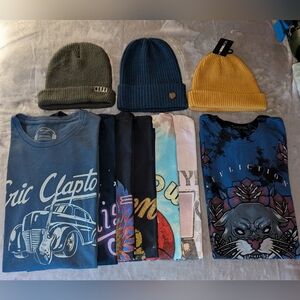 Big BUNDLE Classic Rock Guitar Gods 7 Premium T Shirt E. Clapton Journey D Bowie